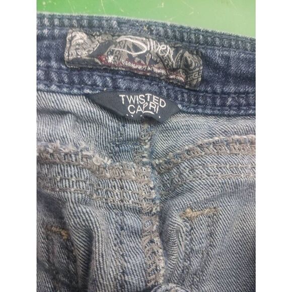 Silver twisted capri 27 distressed dark wash - Picture 4 of 4